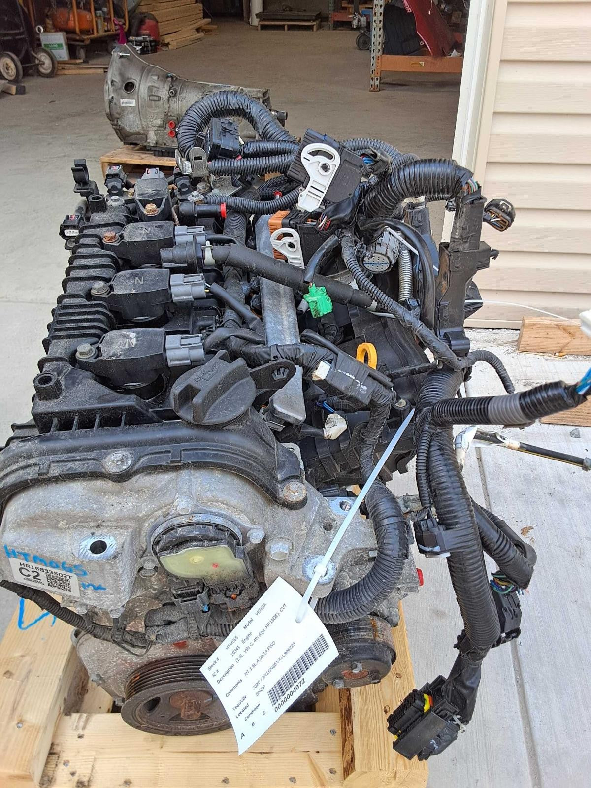 Used Engine Complete Assembly fits: 2020 Nissan Versa 1.6L VIN C 4th digit HR16D