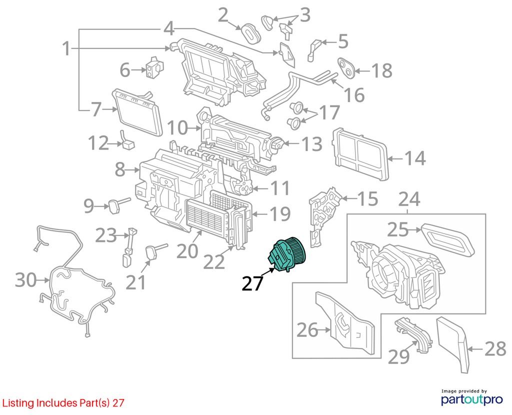 Used HVAC Blower Motor fits: 2018 Audi A5  Grade A
