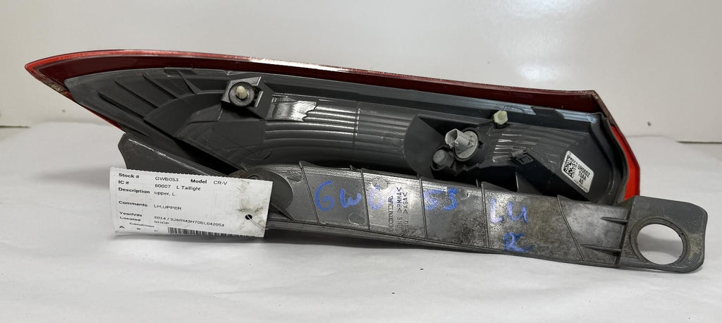 Used Left Upper Tail Light Assembly fits: 2014 Honda Cr-v upper Left Upper Grade