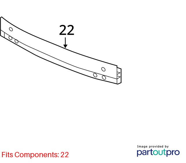 Used Rear Bumper Reinforcement Rear fits: 2014 Acura Rlx Rear Grade A