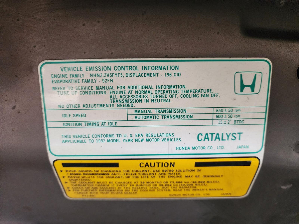 Used Windshield Wiper Motor fits: 1992 Acura Legend  Grade A