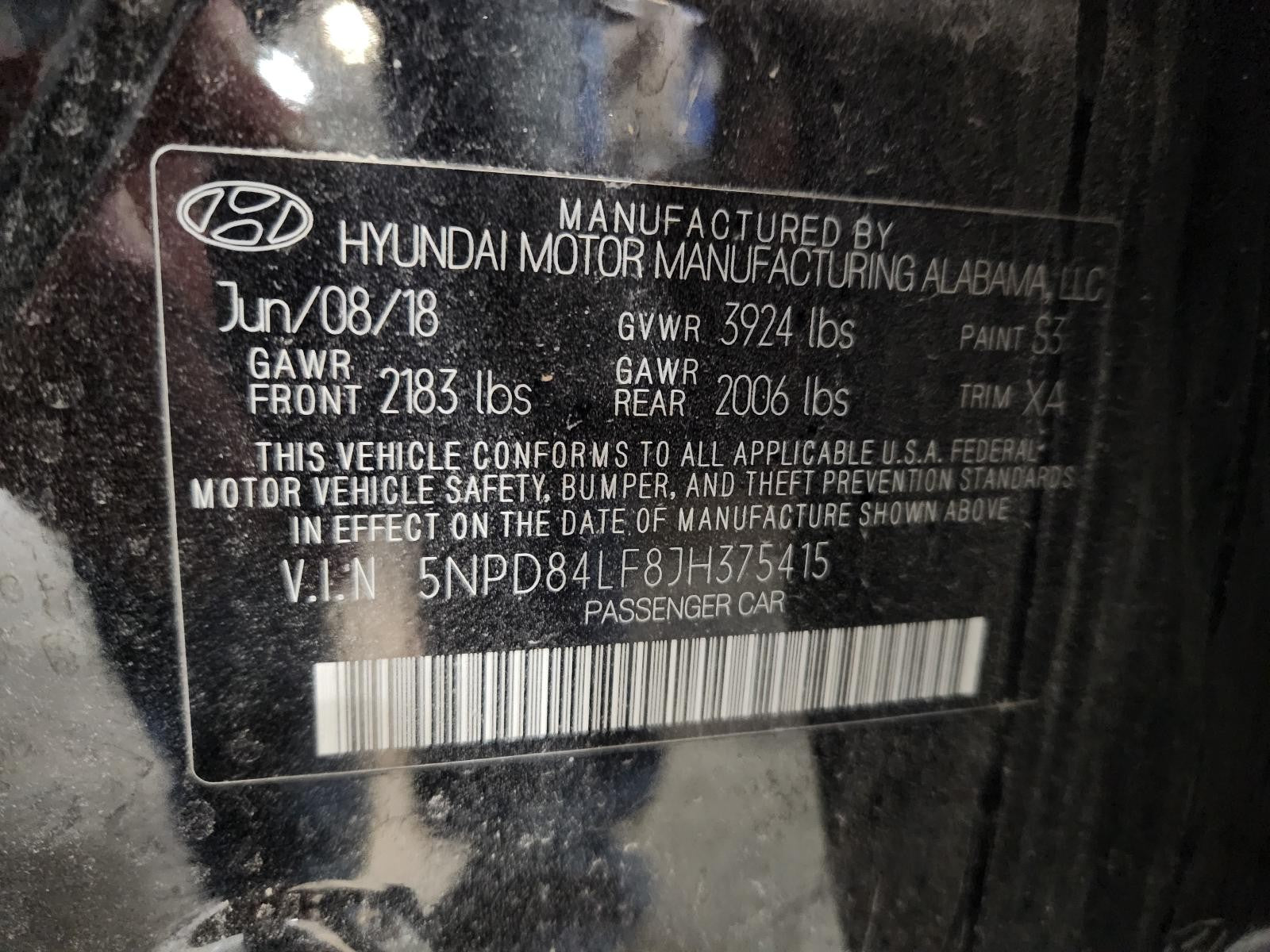 Used Starter Motor fits: 2018 Hyundai Elantra US built 2.0L ID 361002E551 Grade