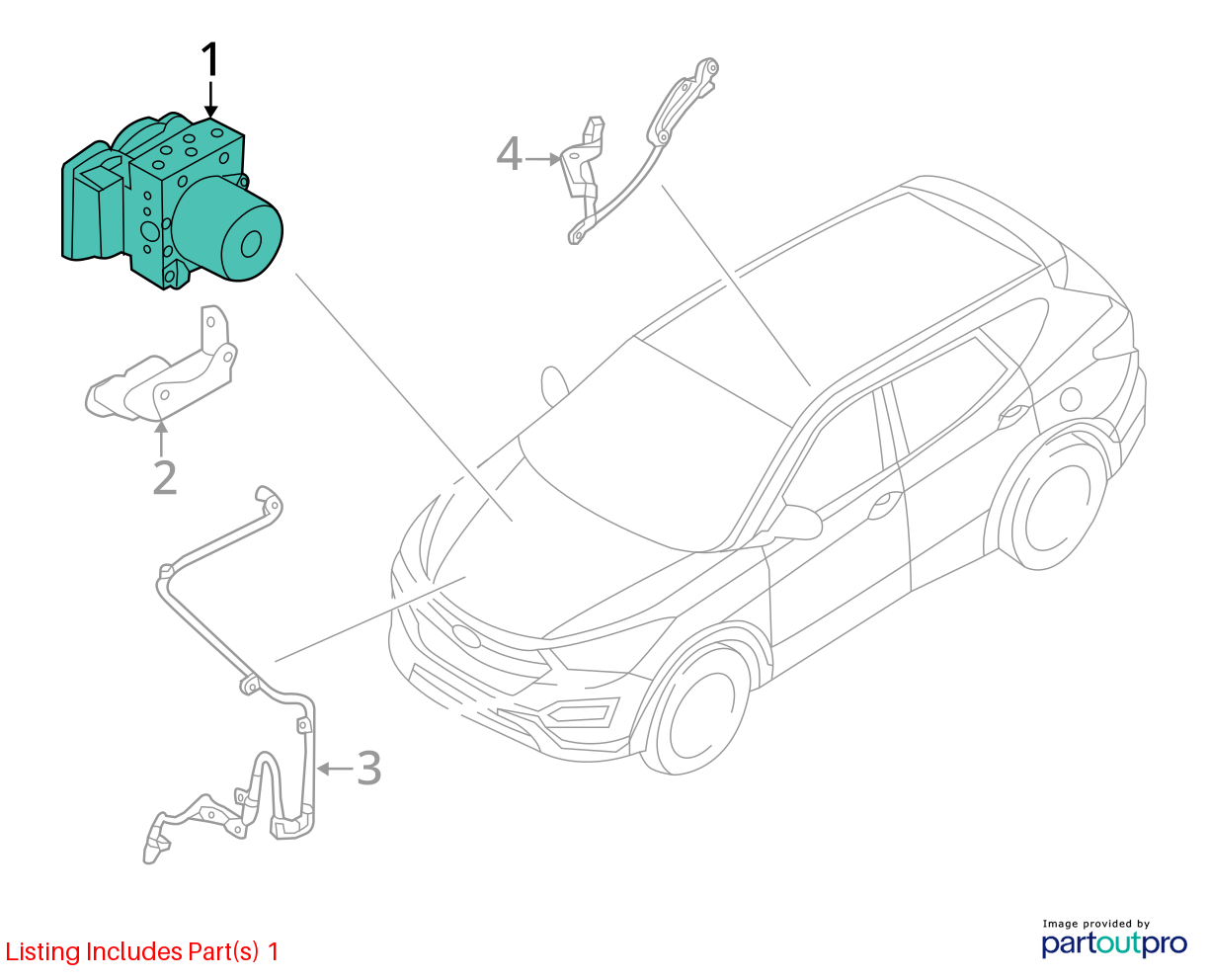 Used ABS Modulator fits: 2013 Hyundai Santa fe Modulator Assembly SWB Sport Grad