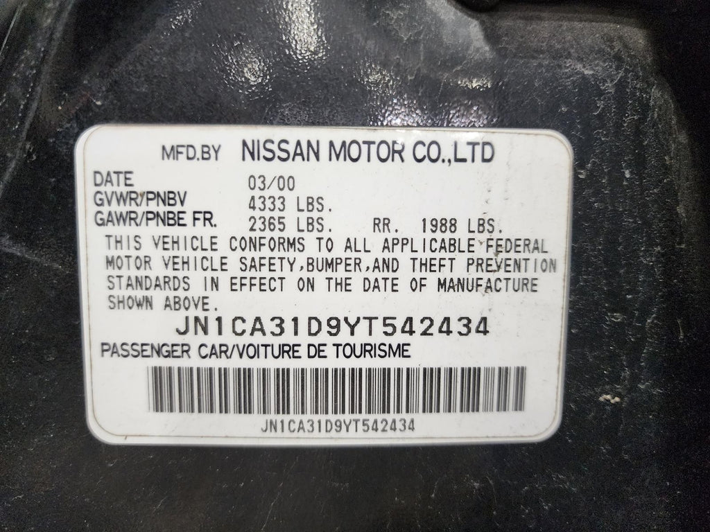 Used Front Left Door Window Regulator Front fits: 2000 Nissan Maxima Front Left
