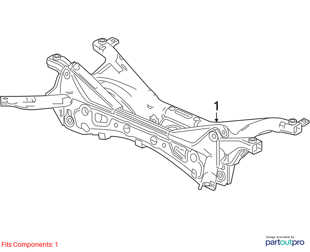 Used Rear Frame Crossmember fits: 2025 Honda Civic rear 2.0 Rear Grade A