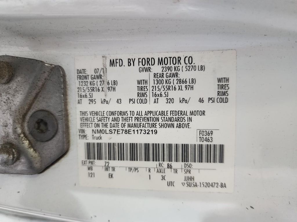 Used Alternator fits: 2014 Ford Transit connect gasoline w/turbo VIN 9 8th digit