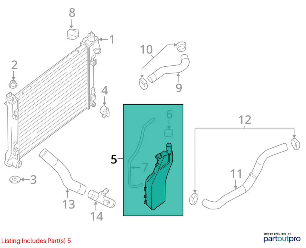 Used Engine Coolant Reservoir fits: 2017 Nissan Sentra 1.6 Grade A