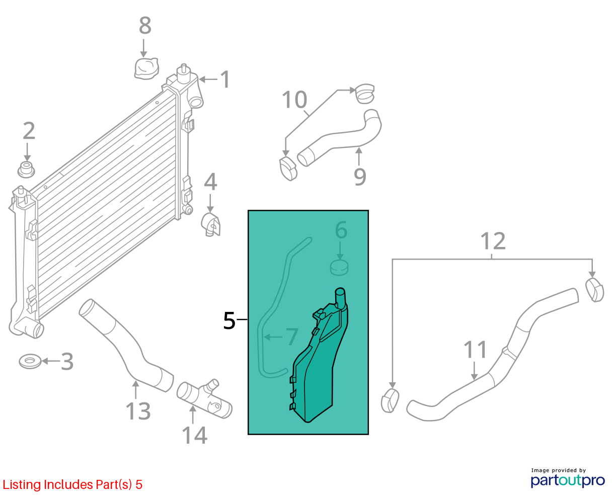 Used Engine Coolant Reservoir fits: 2017 Nissan Sentra 1.6 Grade A