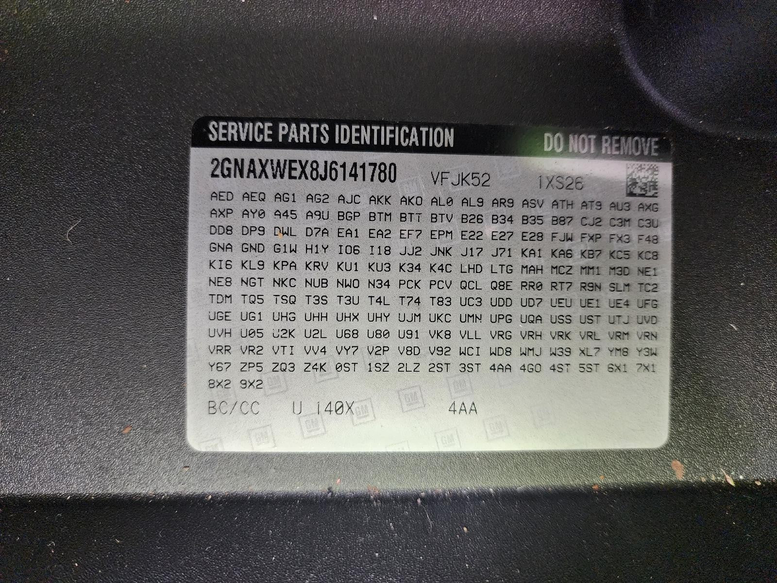 Used Windshield Wiper Motor fits: 2018 Chevrolet Equinox  Grade A