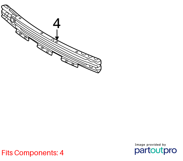 Used Front Bumper Reinforcement Front fits: 2021 Nissan Versa upper Front Grade