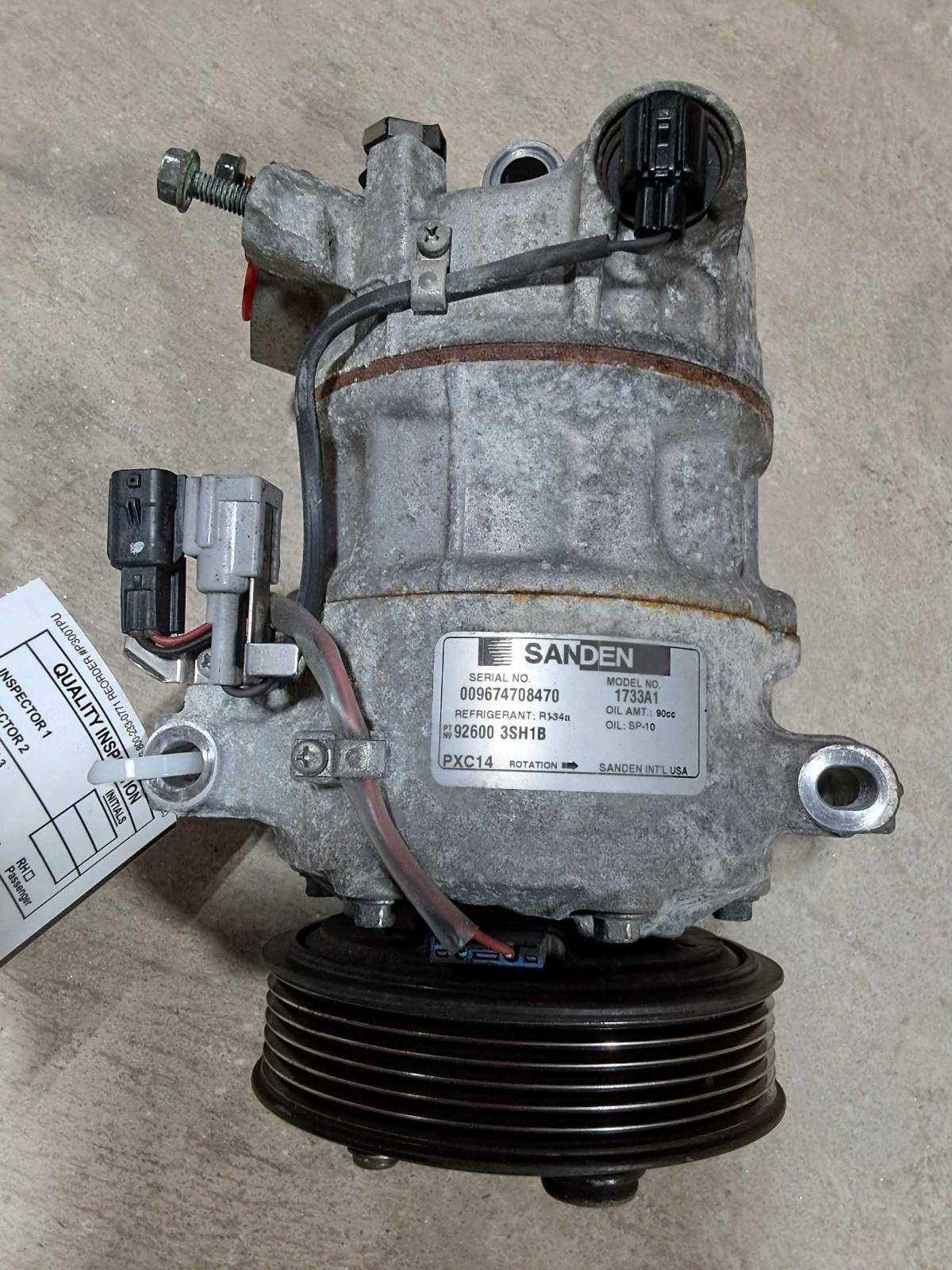 Used A/C Compressor fits: 2014 Nissan Sentra 1.8 Grade A