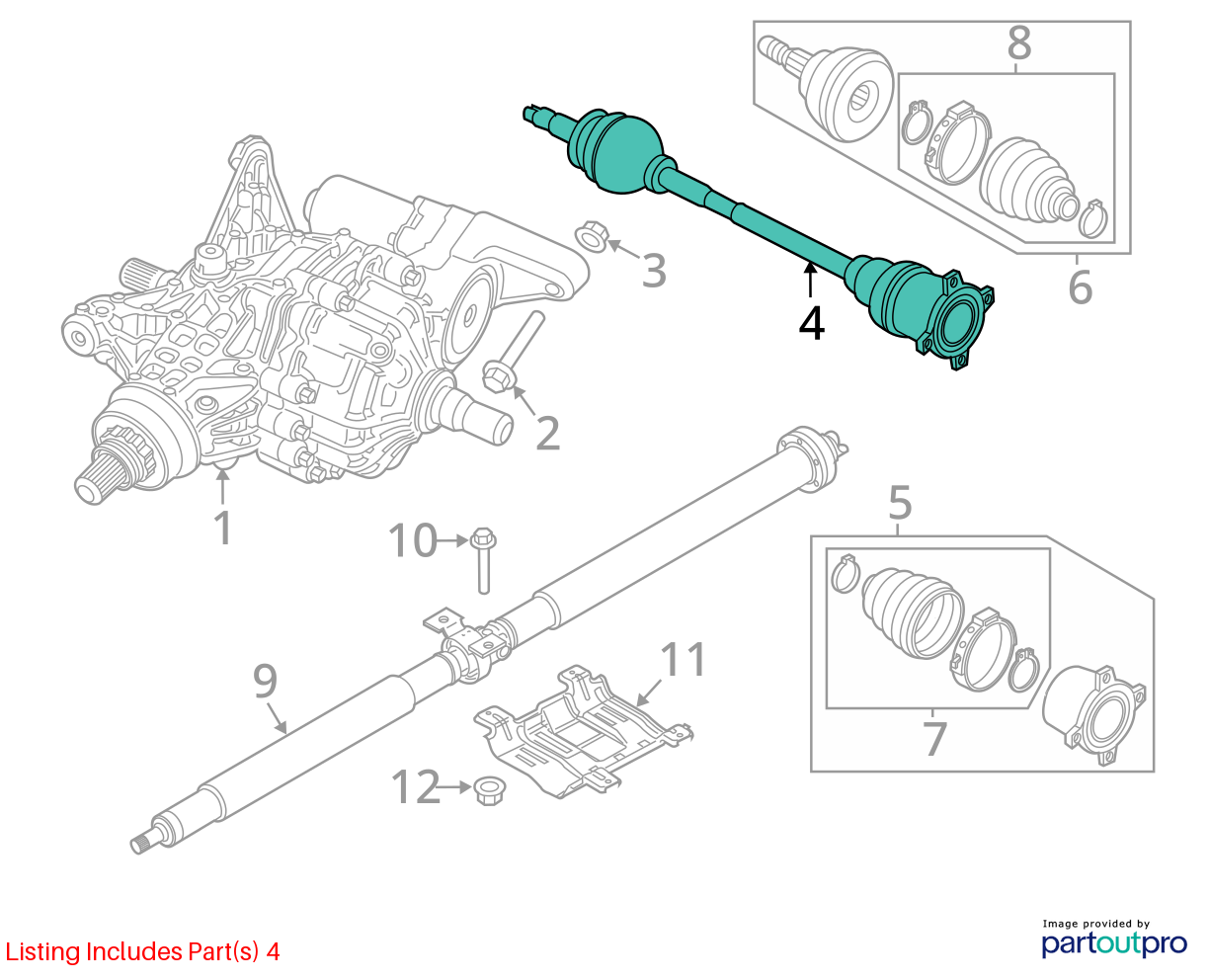 Used Rear Drive Axle Shaft fits: 2016 Jeep Renegade Rear Axle Rear Grade A