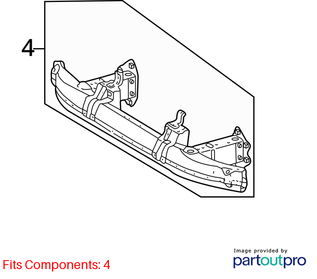 Used Front Bumper Reinforcement Front fits: 2004 Mercedes-benz Mercedes s-class
