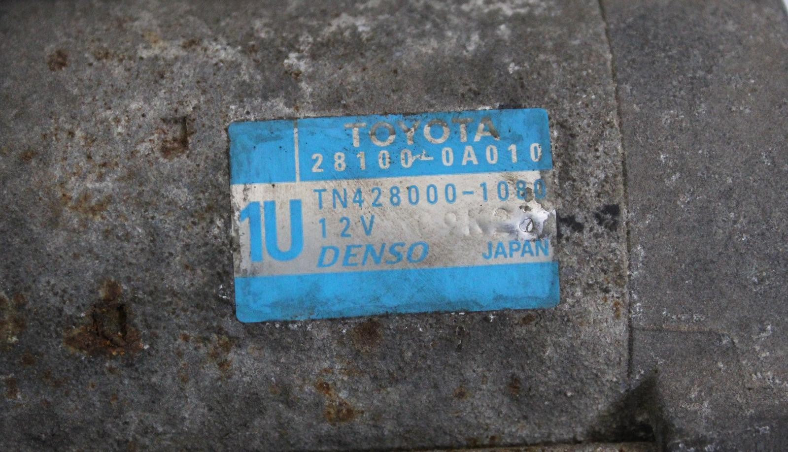 TOYOTA CAMRY Starter Motor VIN E (5th digit), (2.4L, 4 cyl, 2AZFE engine) 07 08