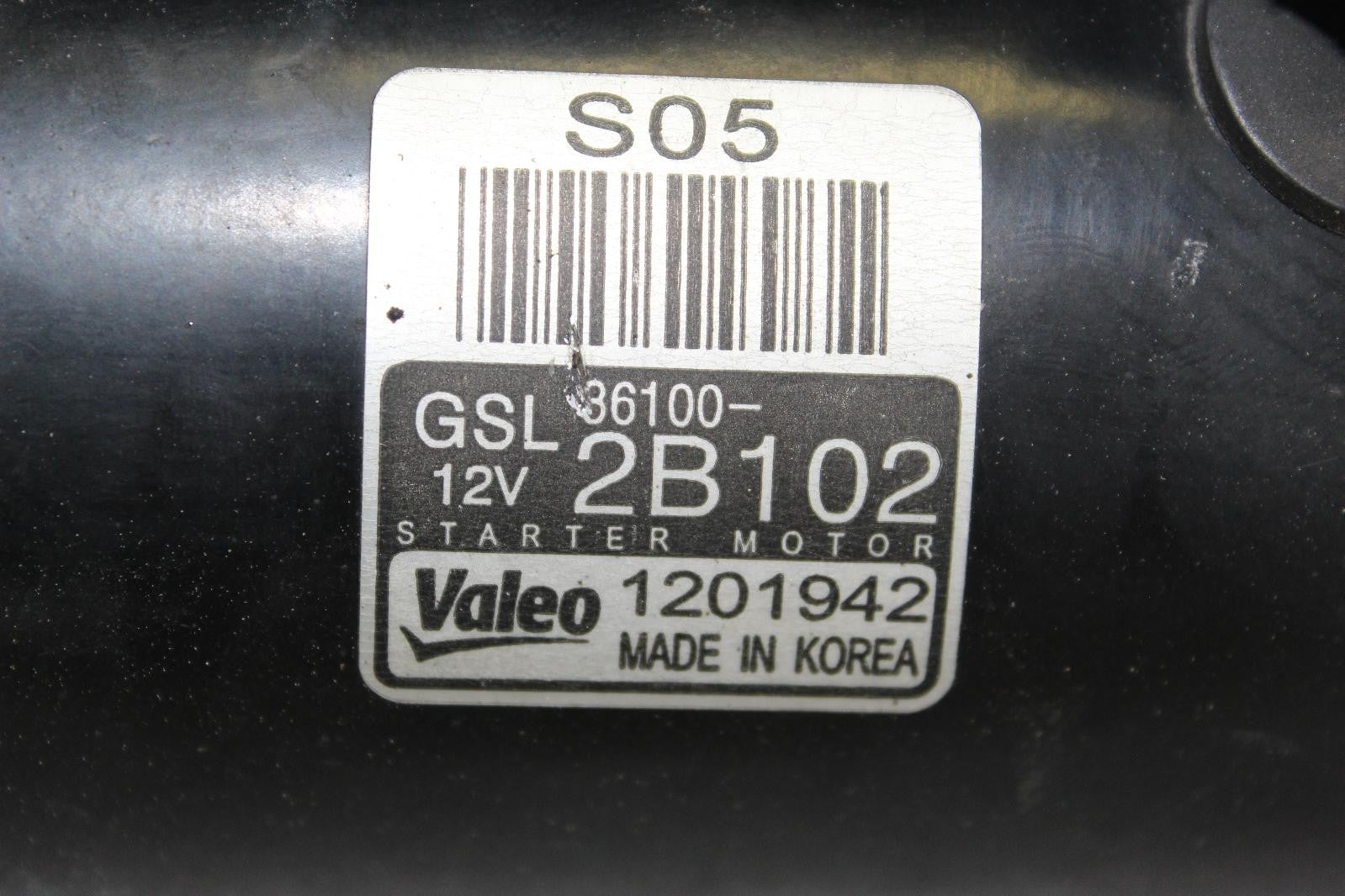 Used Starter Motor fits: 2014 Hyundai Accent ID 361002B102 Grade B
