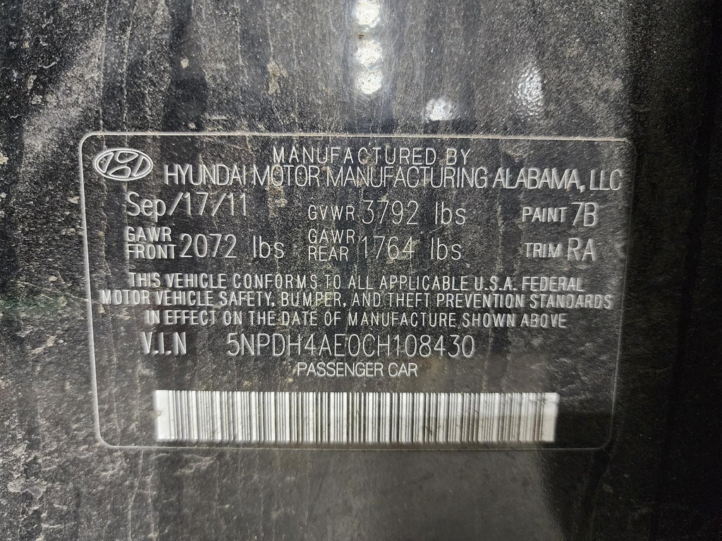 Used Front Left Drive Axle Shaft fits: 2012 Hyundai Elantra front AT 2.0L Hatchb