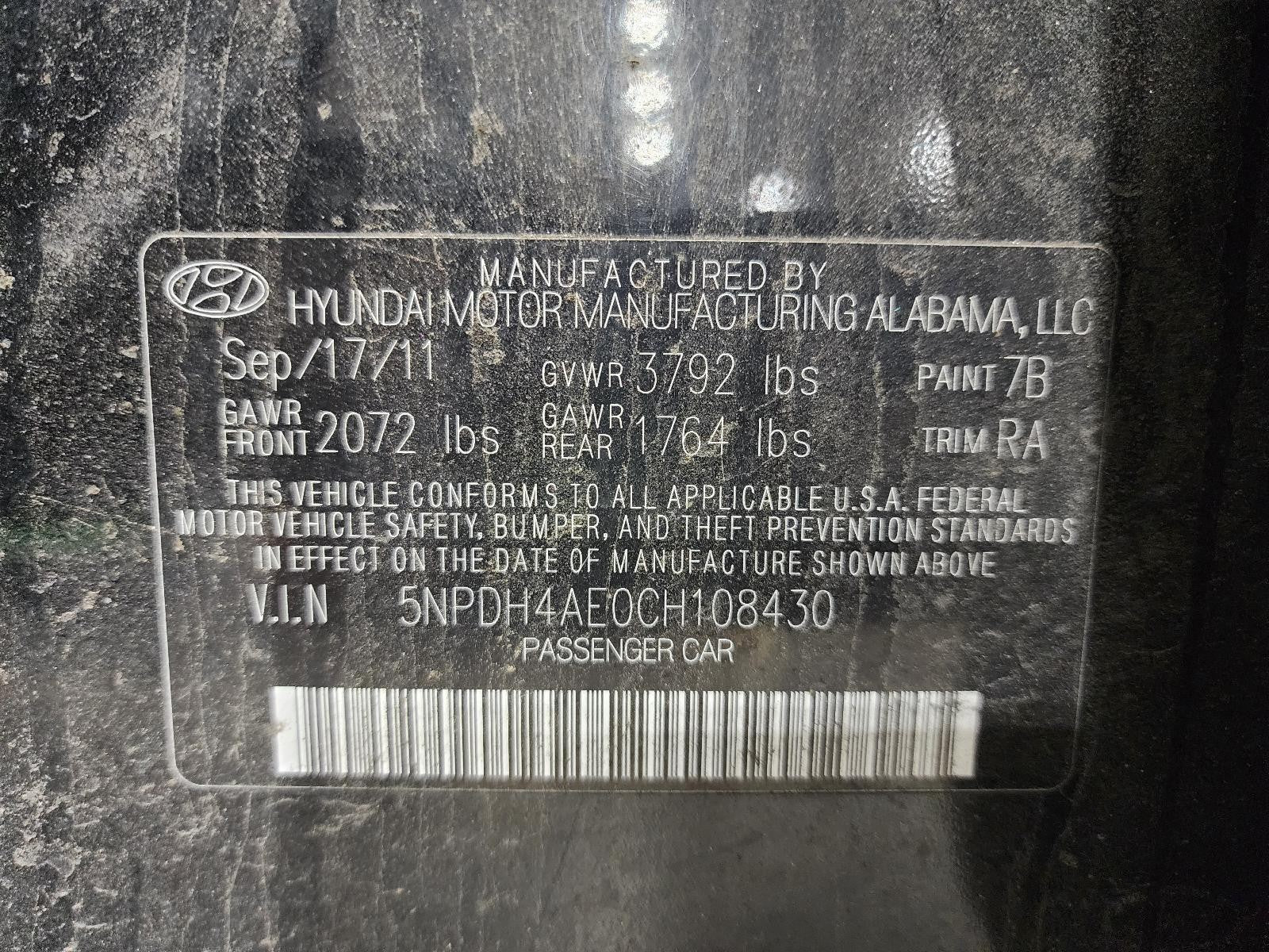 Used Front Left Drive Axle Shaft fits: 2012 Hyundai Elantra front AT 2.0L Hatchb