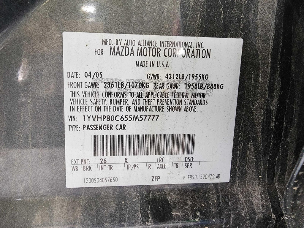 Used Engine Coolant Reservoir fits: 2005 Mazda 6 2.3 Grade A