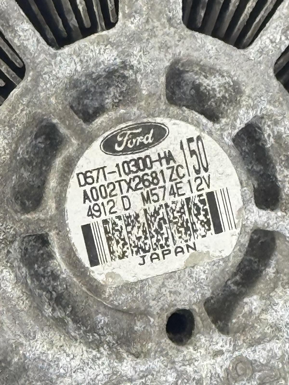 Used Alternator fits: 2013 Ford Fusion 2.5 Grade A