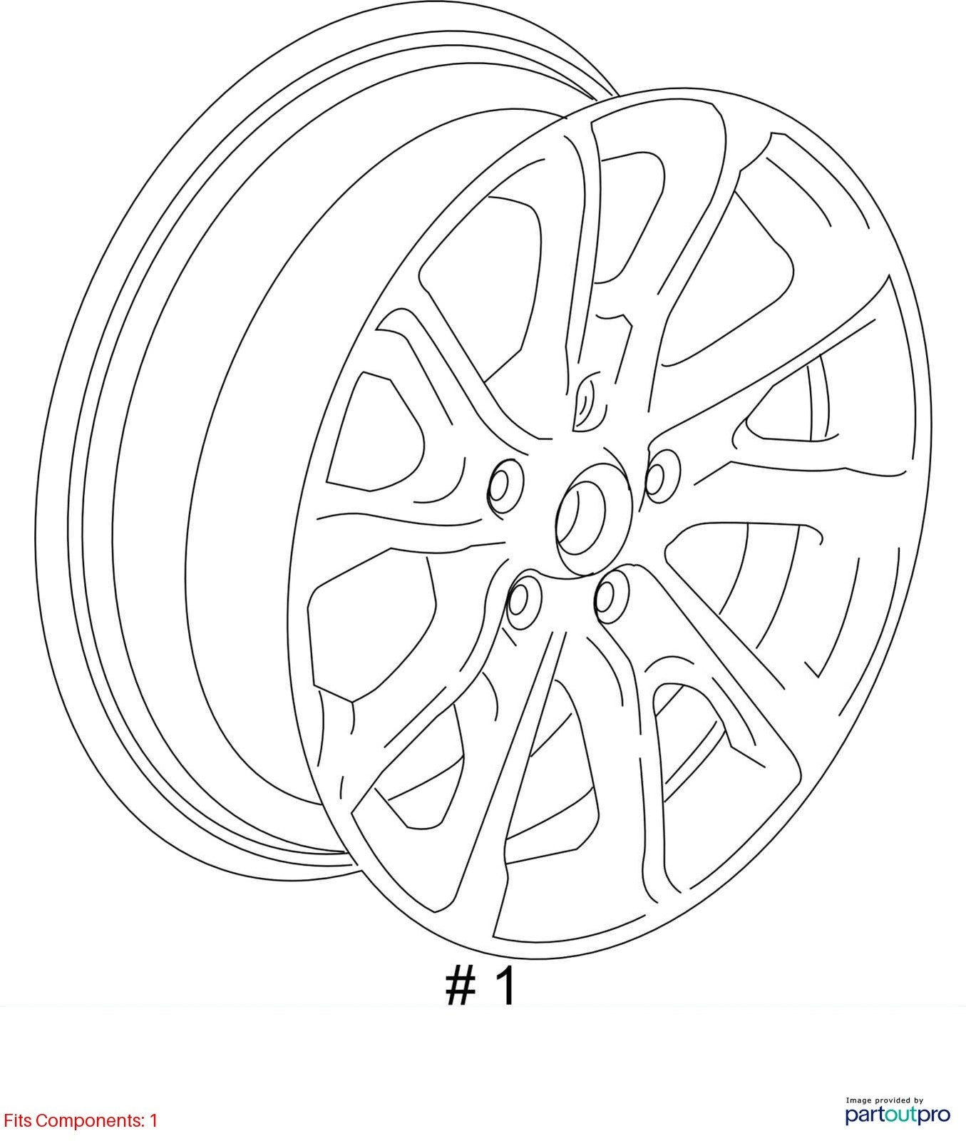 Used Wheel fits: 2019 Chevrolet Equinox 17x7 opt RSB Grade A