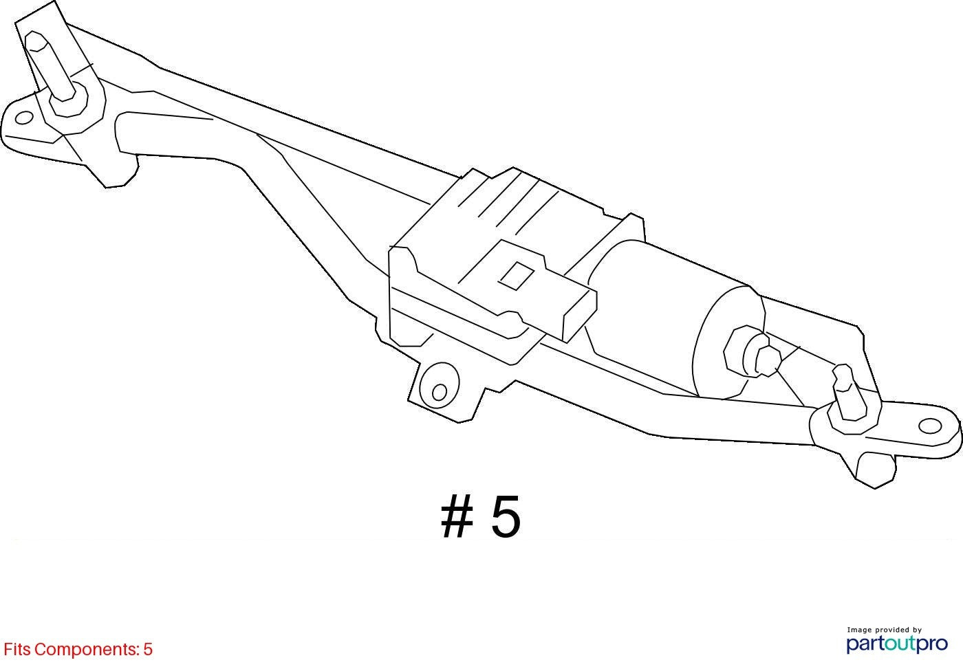Used Windshield Wiper Motor fits: 2014 Audi A4 includes linkage Grade A