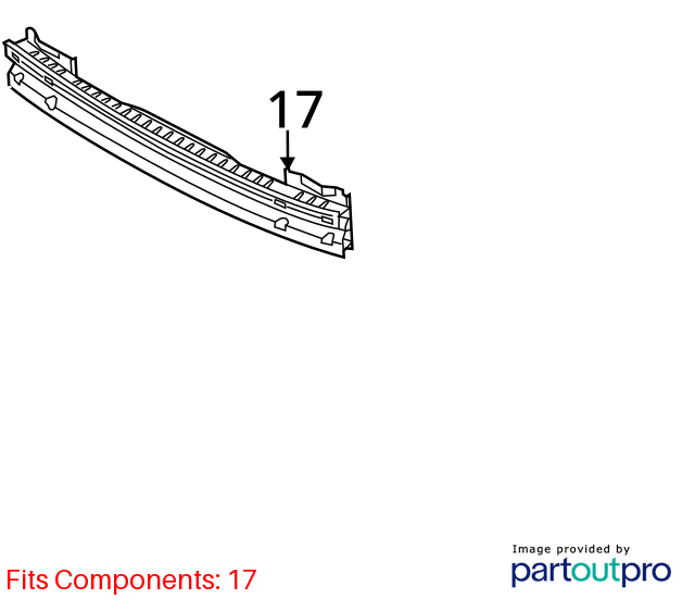 Used Front Bumper Reinforcement Front fits: 2012 Ford Mustang steel impact bar F