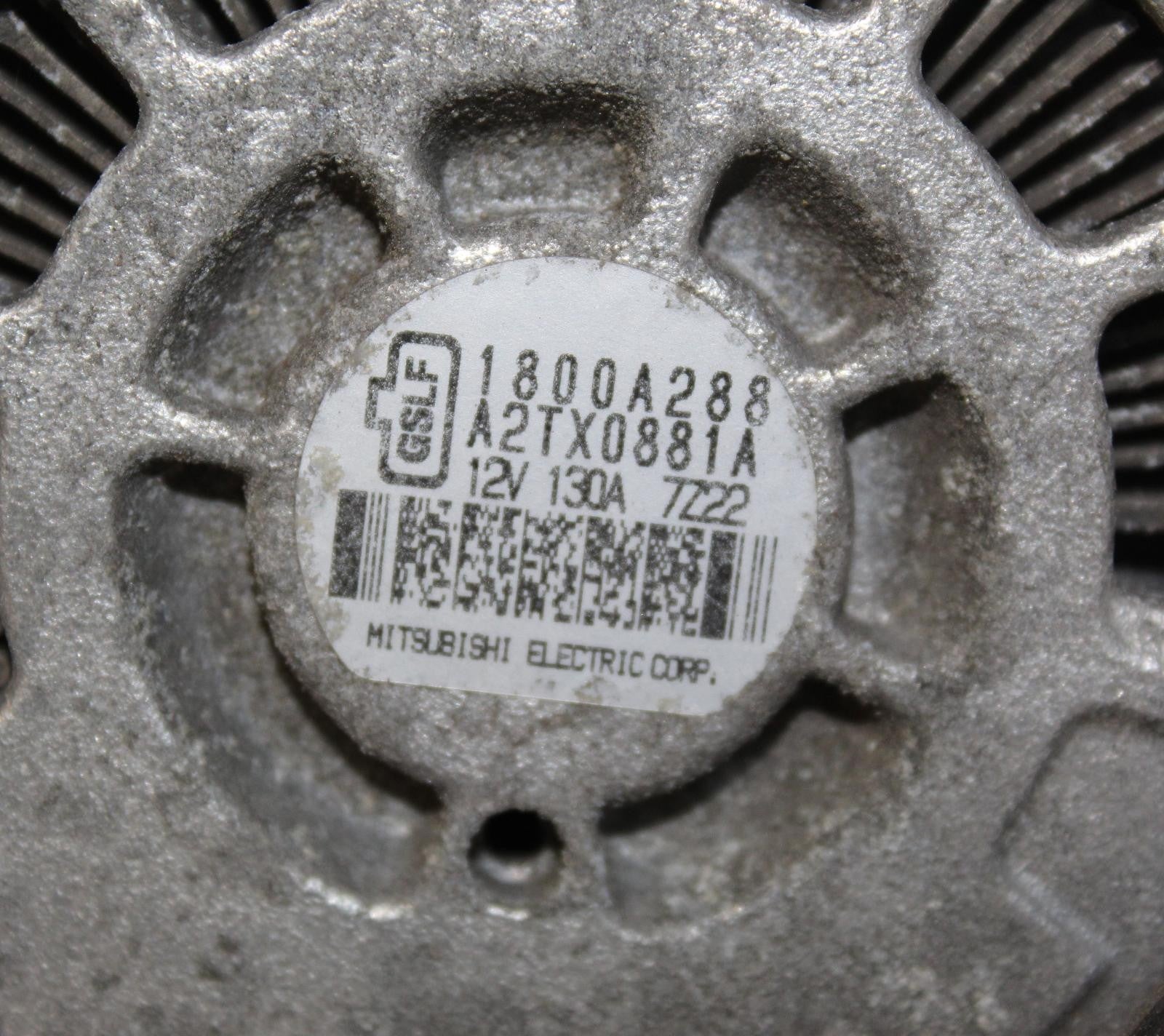 Used Alternator fits: 2018 Mitsubishi Outlander  Grade B