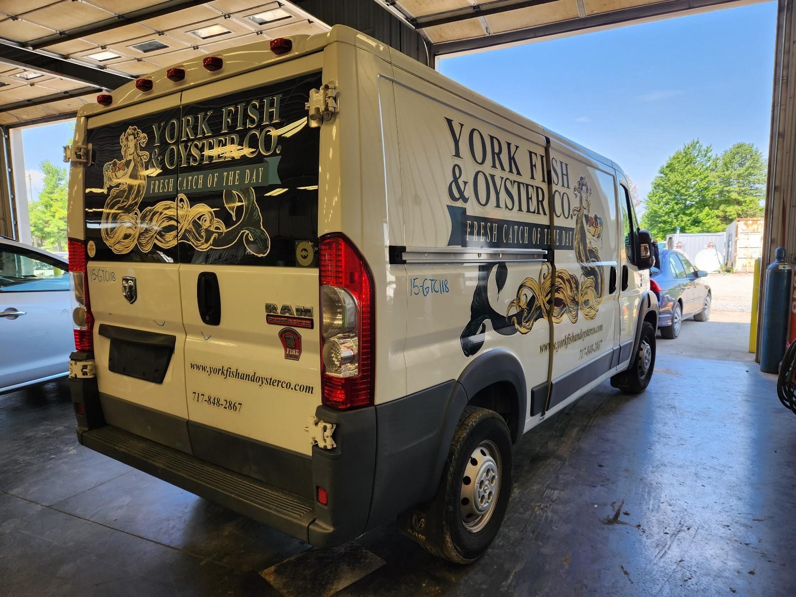Used Rear Bumper Assembly Rear fits: 2015 Ram Promaster 1500 van Cargo van dark