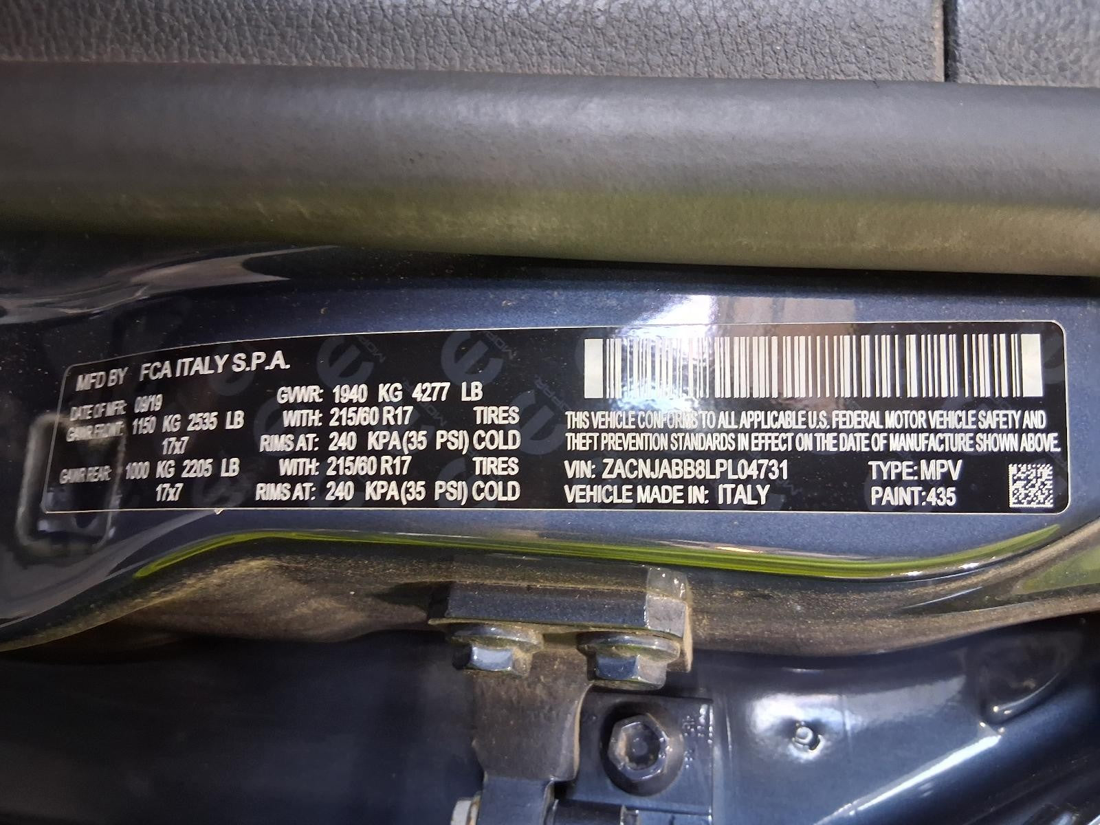 Used Windshield Wiper Motor fits: 2020 Jeep Renegade assembly Grade A