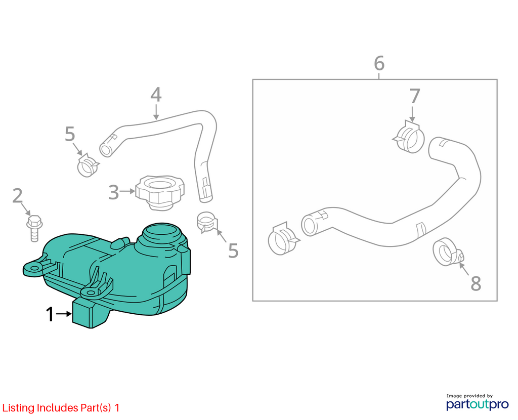 Used Engine Coolant Reservoir fits: 2016 Chevrolet Spark gasoline model Grade A