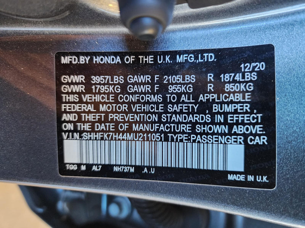 Used Starter Motor fits: 2021 Honda Civic 1.5L turbo Grade C