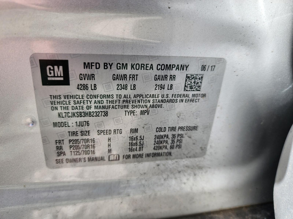 Used Speedometer Gauge fits: 2017 Chevrolet Trax cluster MPH ID 42527230 Grade A