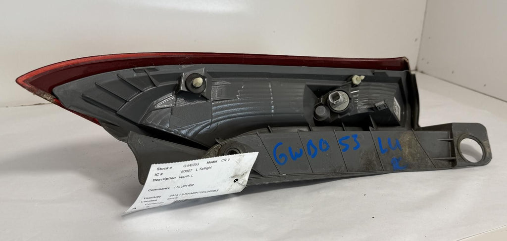 Used Left Upper Tail Light Assembly fits: 2014 Honda Cr-v upper Left Upper Grade