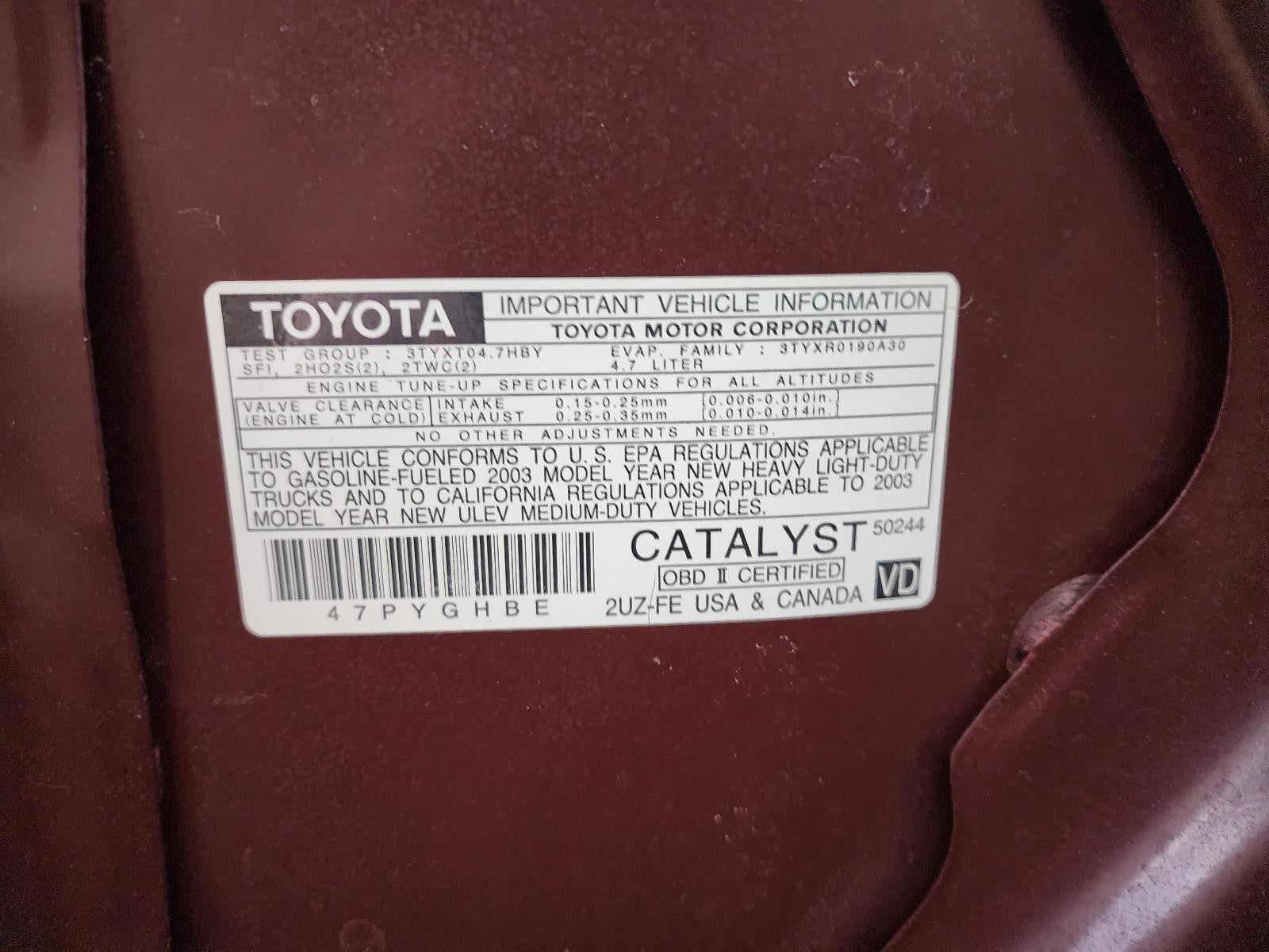 Used HVAC Blower Motor fits: 2003 Toyota Tundra  Grade A