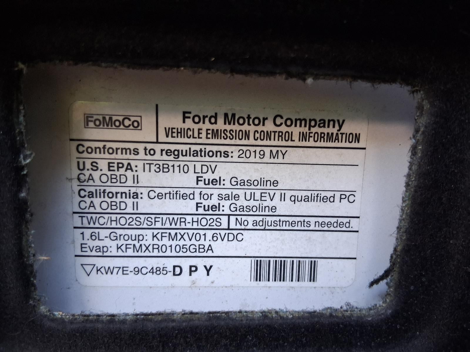 Used Wheel fits: 2019 Ford Fiesta 15x6 16 hole steel Grade A