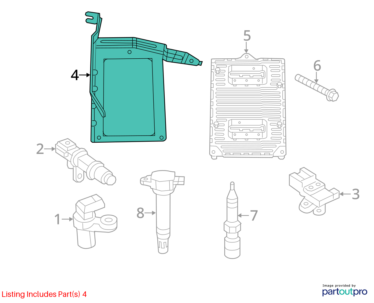 Used Engine Control Module (ECM) fits: 2014 Dodge Caravan Electronic Control Mod