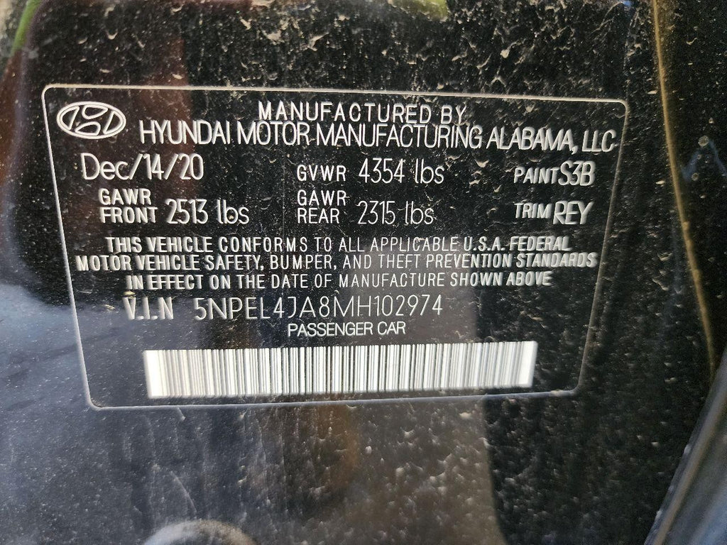 Used Right Tail Light Assembly fits: 2021 Hyundai Sonata US built LED quarter pa