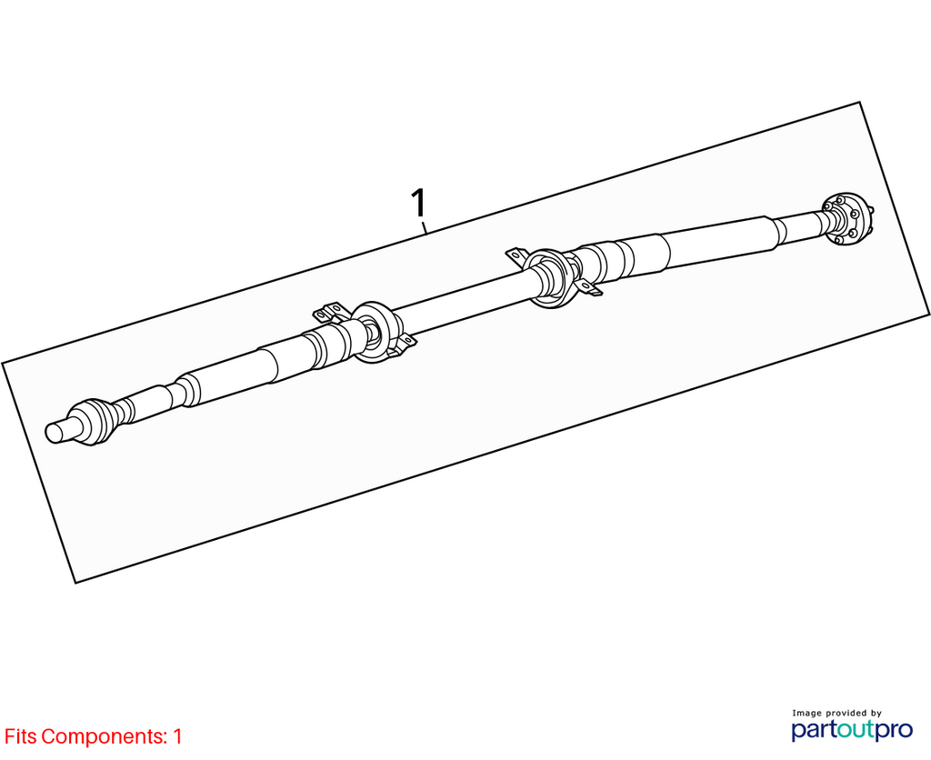 Used Rear Drive Shaft Rear fits: 2015 Chrysler 200 Sdn AWD Rear Grade B