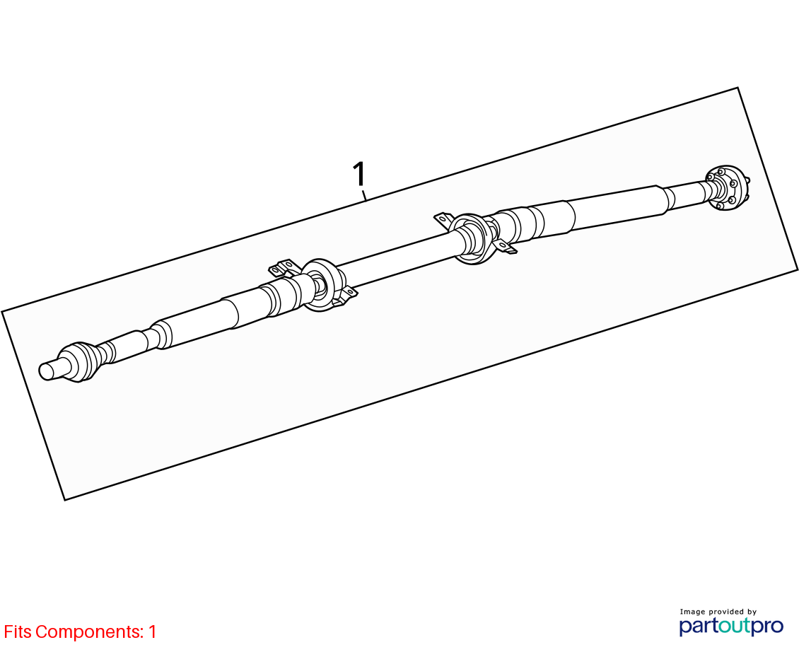 Used Rear Drive Shaft Rear fits: 2015 Chrysler 200 Sdn AWD Rear Grade B