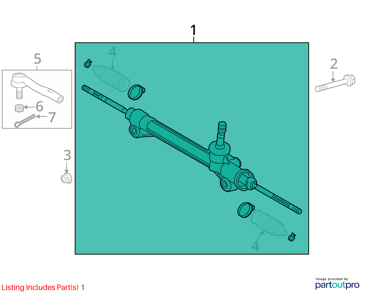 Used Rack and Pinion Assembly fits: 2013 Toyota Avalon Power Rack and Pinion Gra