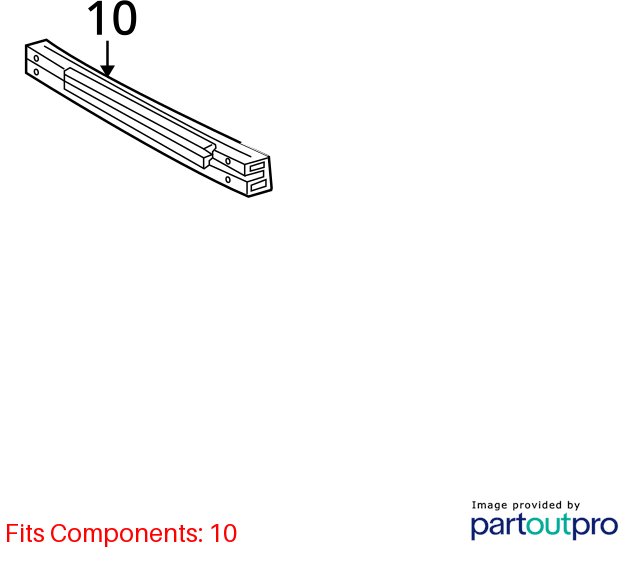 Used Rear Bumper Reinforcement Rear fits: 2006 Mercury Grand marquis Rear Grade
