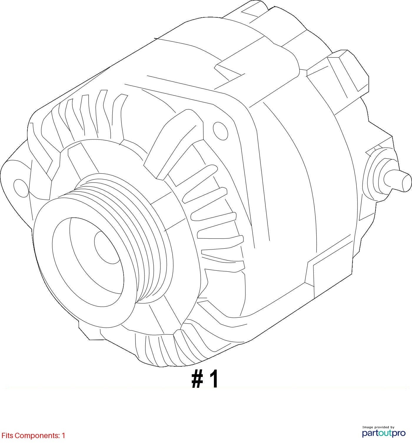 Used Alternator fits: 2018 Nissan Pathfinder  Grade B