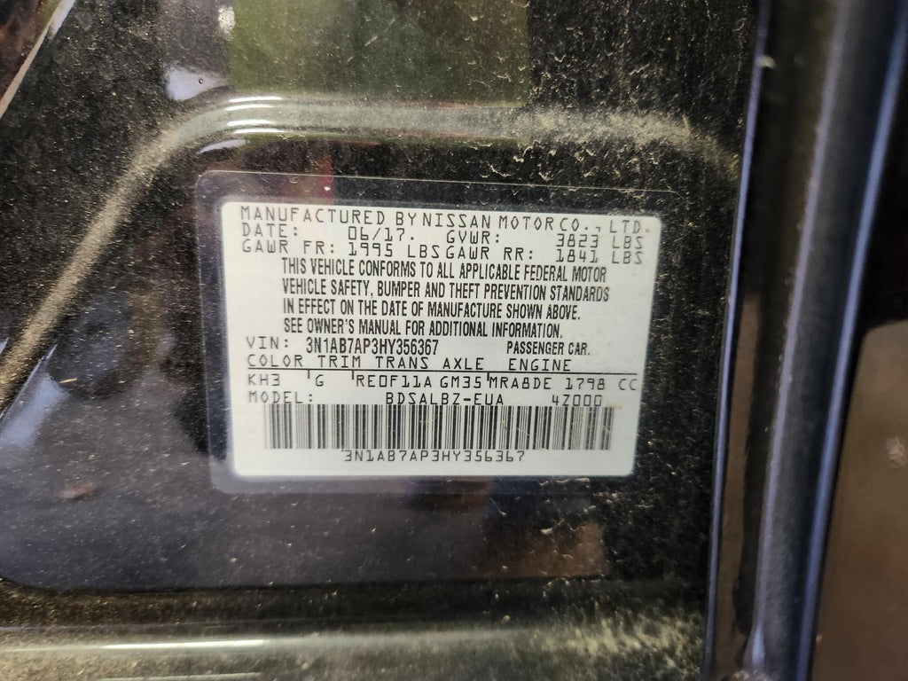 Used Steering Column fits: 2017 Nissan Sentra Floor Shift with electric servo po