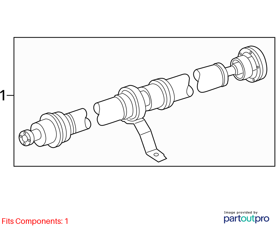 Used Rear Drive Shaft Rear fits: 2018 Audi A5 AT Rear Grade B