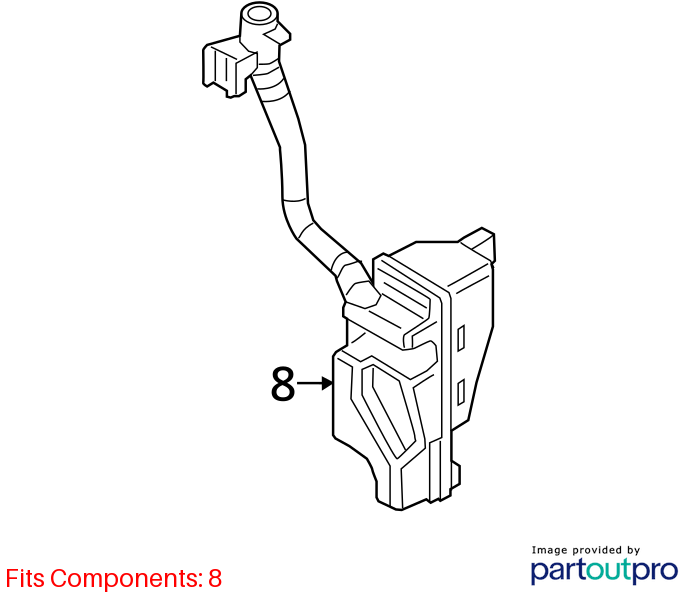 Used Washer Fluid Reservoir fits: 2018 Volkswagen Atlas thru 12/11/17 Grade A