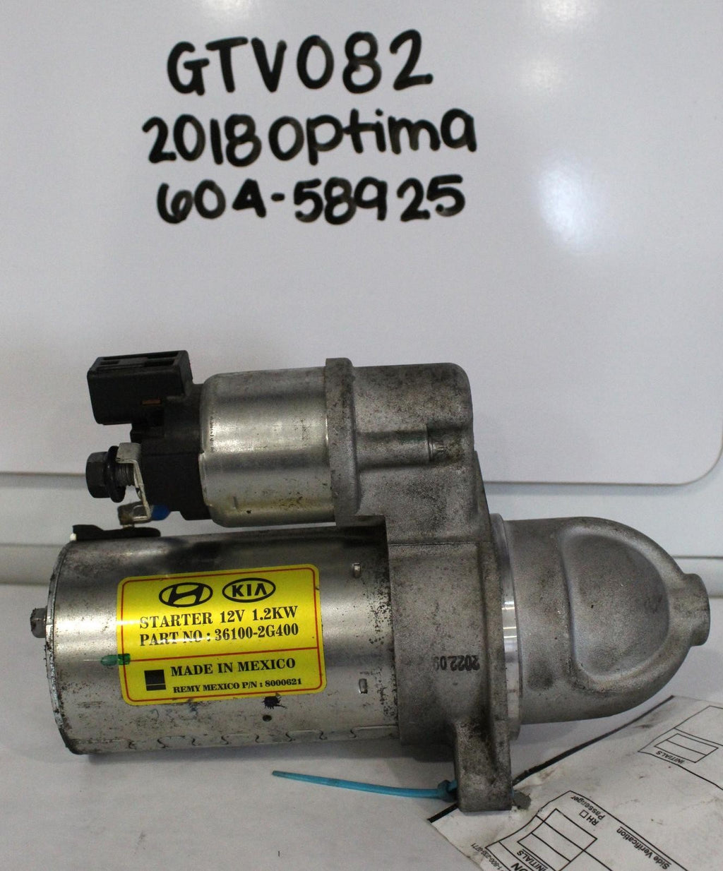 KIA OPTIMA Starter Motor US market, 2.4L, VIN 7 (8th digit) 15