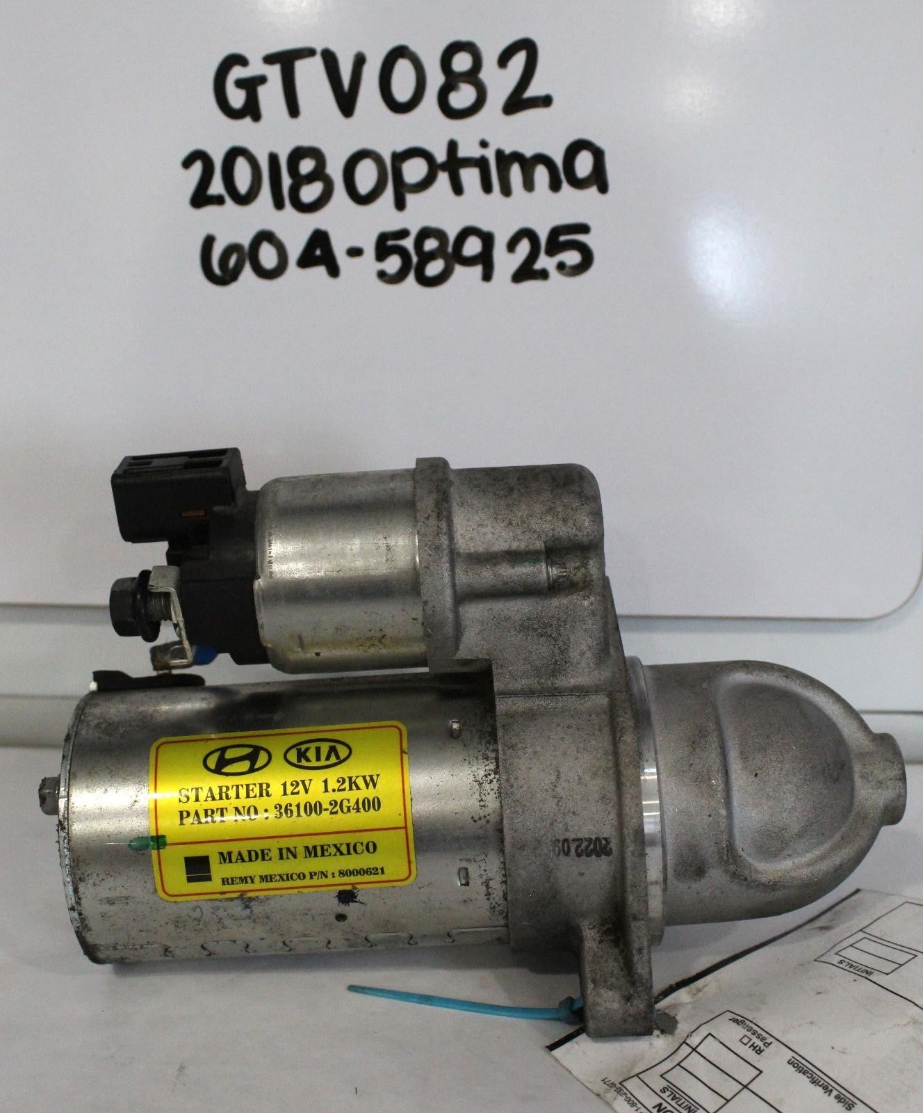 KIA OPTIMA Starter Motor US market, 2.4L, VIN 7 (8th digit) 15