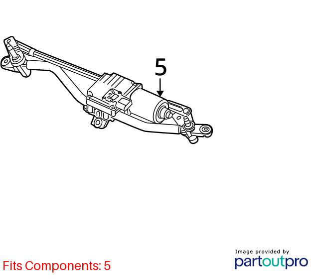 Used Windshield Wiper Motor fits: 2013 Audi A5 includes linkage Cpe Grade A