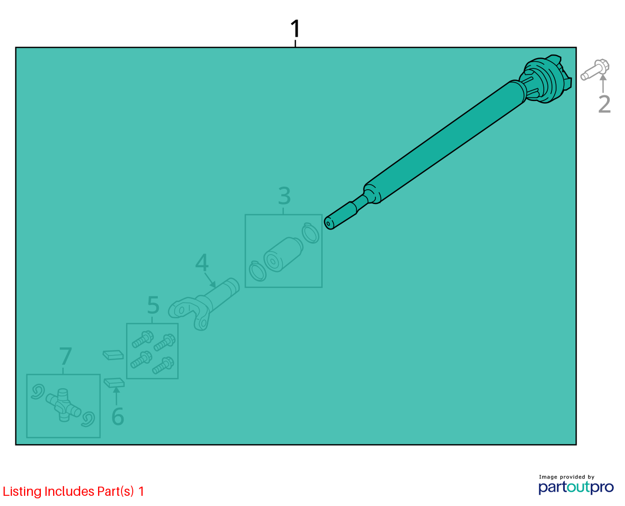 Used Front Drive Shaft Front fits: 2024 Ford F350SD PICKUP 4x4 Front Grade B