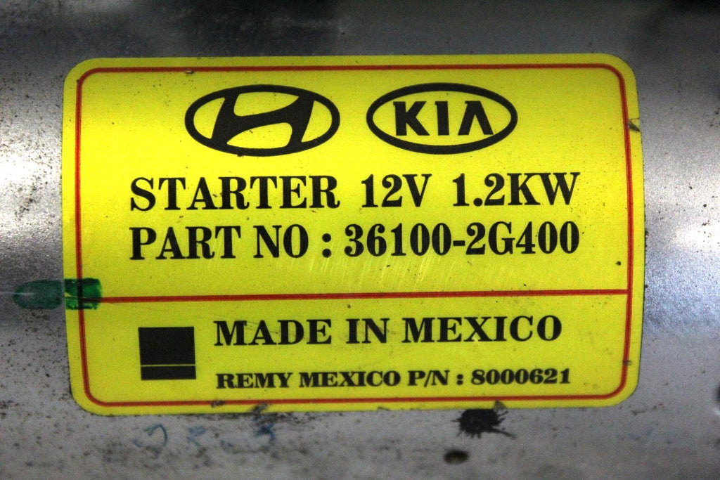KIA OPTIMA Starter Motor US market, 2.4L, VIN 7 (8th digit) 15